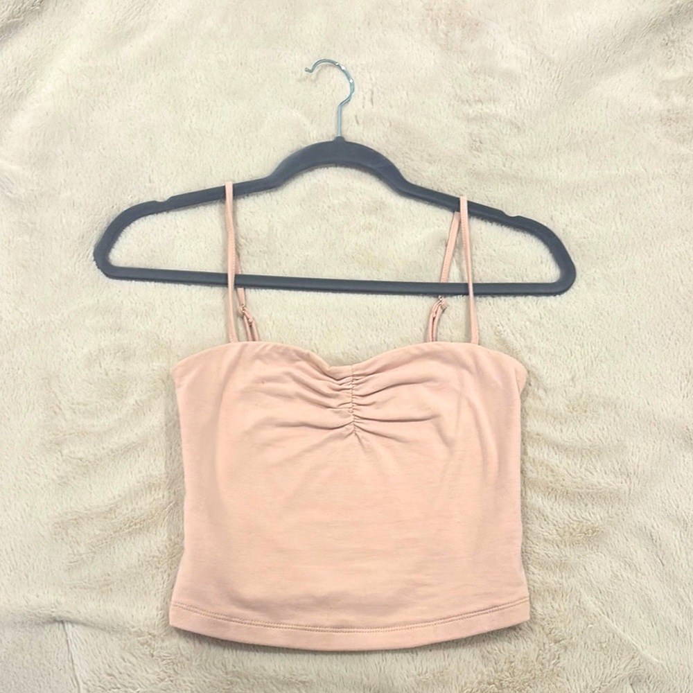 baby pink cropped tank